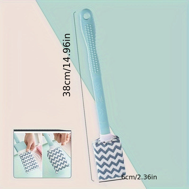 2-in-1 Long Handle Bath Brush & Back Scrubber - Soft Brush Massage Shower Brush, Deep Clean & Relaxation