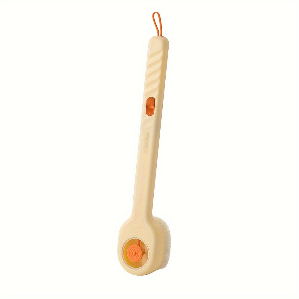 Infusion Bath Brush, Push-and-Pull Infusion Bath Brush, Massage Soft Hair Long Handle Bath Back Brush, Bath Ball Mud Rub Back Brush, Body Wash, Press Infusion, Massage Without Asking for Help