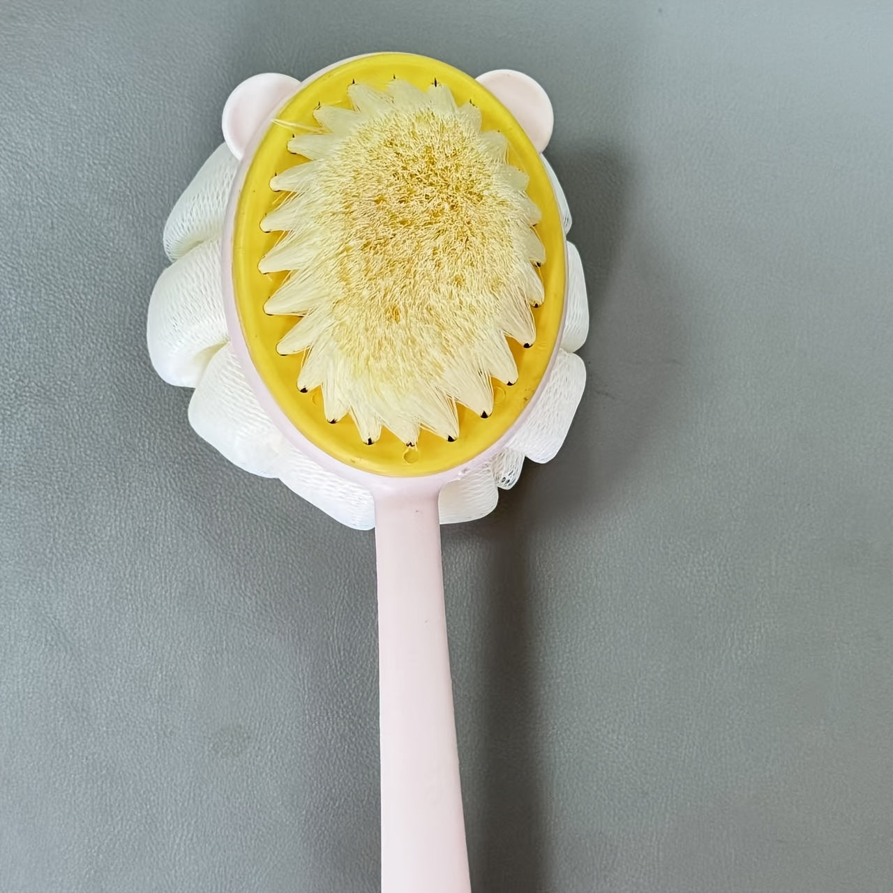 1pc GentleTouch Long Handle Back Scrubber Sponge, Plastic Massage Bristle Body Brush for Men and Women, Shower Exfoliating Loofah with Hair Removal Feature, Gentle Exfoliation | Ergonomic Design | Plastic Construction