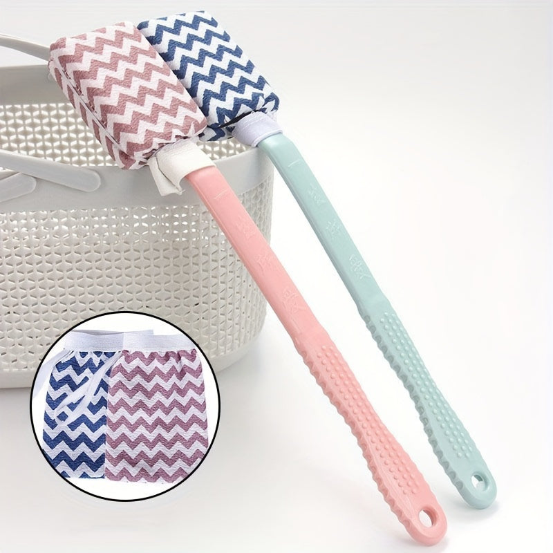 1/2pcs- Long Handle Exfoliating Bath Brush and Back Scrubber- Detachable Shower Brush with Soft Bristles for Deep Cleaning and Relaxation