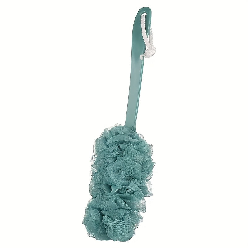3pcs Green Rice Noodles Mixed Pack/1pc Korean Long-Handled Bath Back Rubbing Artifact, Body Bath Rubbing Back Adult, Bathroom Bath Rubbing Artifact Rubbing Bath Towel