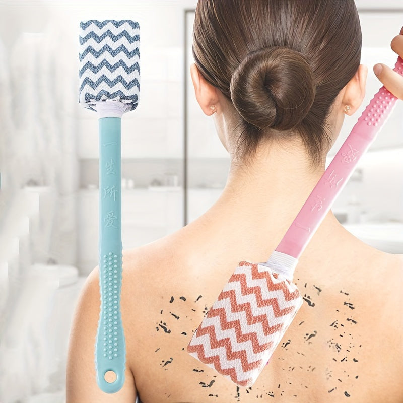 1/2pcs- Long Handle Exfoliating Bath Brush and Back Scrubber- Detachable Shower Brush with Soft Bristles for Deep Cleaning and Relaxation