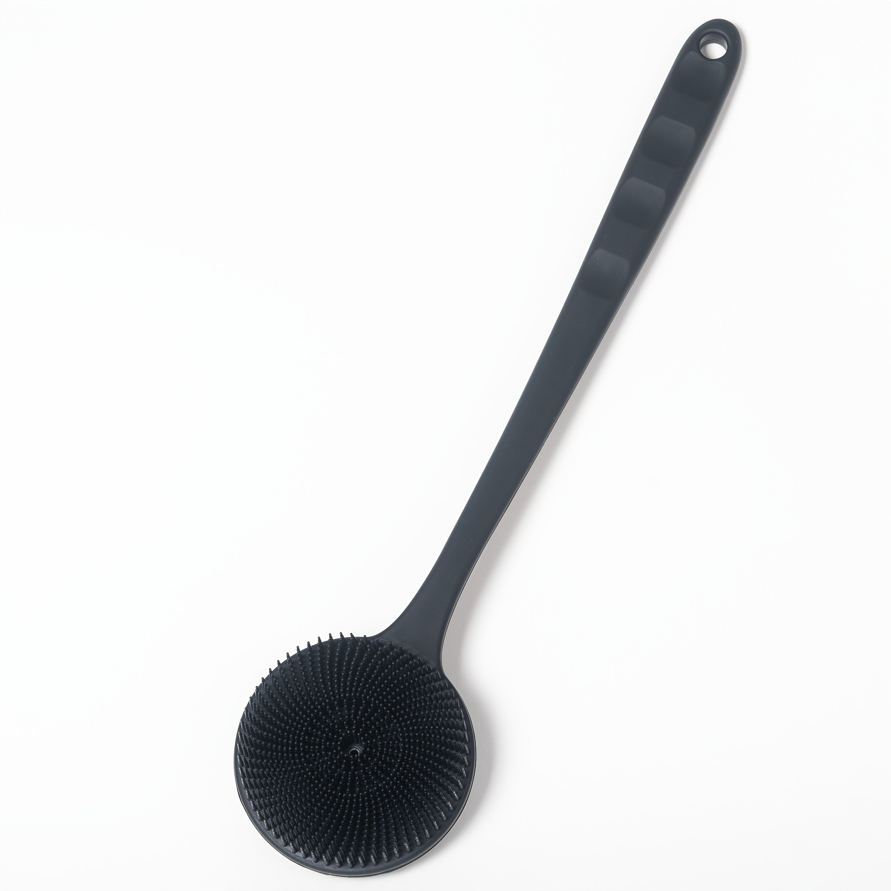 15" Extra-Long Back Scrubber - Dual-Sided Exfoliating Brush & Scrubber, Non-Slip Grip for Back, Arms, Legs, Facial Use - Travel-Friendly Manual Light Beige Care Tool for, Blackheads, Dead Light Beige Removal - Bathroom Essential
