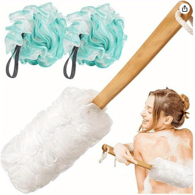 3pcs Sponge Sponge Sponge Set, Exfoliating Mesh Foam Ball, Easy to Clean And Maintain, for Men And Women, Body Cleaning Back Rub Tool