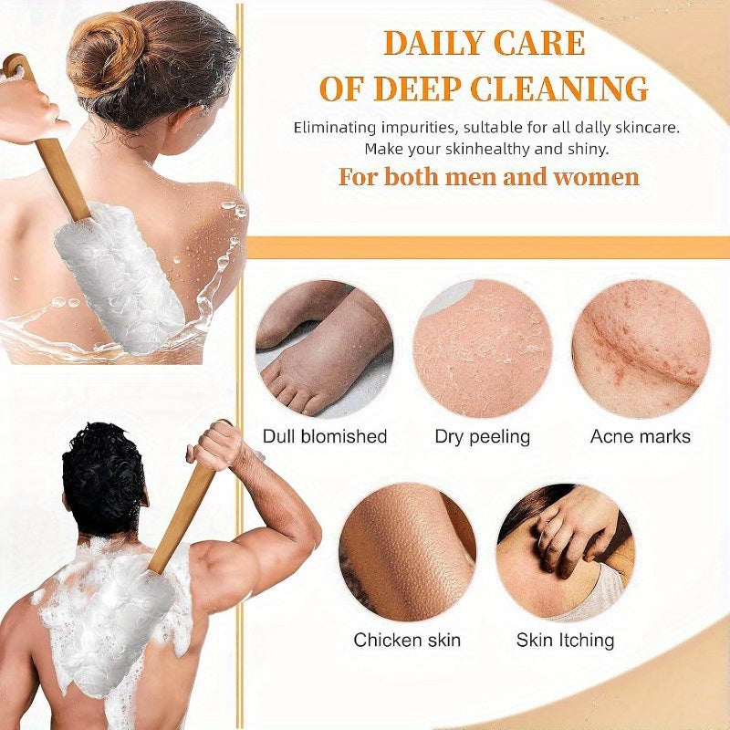 3pcs Sponge Sponge Sponge Set, Exfoliating Mesh Foam Ball, Easy to Clean And Maintain, for Men And Women, Body Cleaning Back Rub Tool