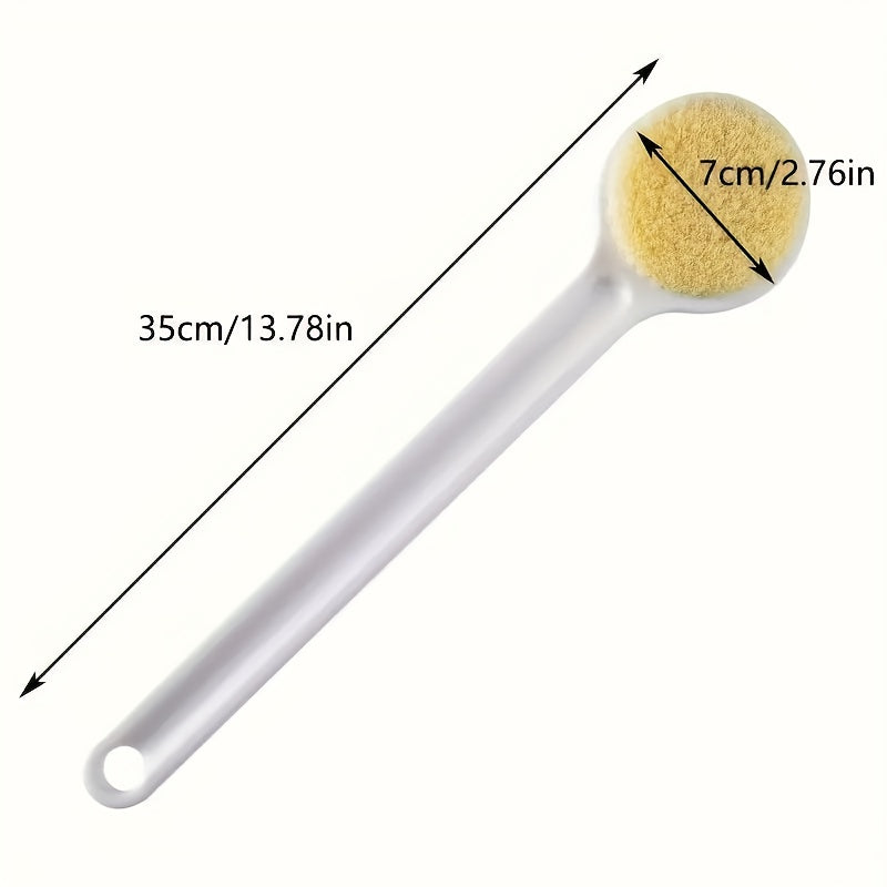 1pc Long Handle Bath Brush with Extended Reach - Soft Bristles Back Scrubber for Women, Non-Slip Grip Shower/Bathtub Brush - Ideal for Hard-to-Reach Areas, Back, Arms, Legs - Bathroom Essentials for Adults