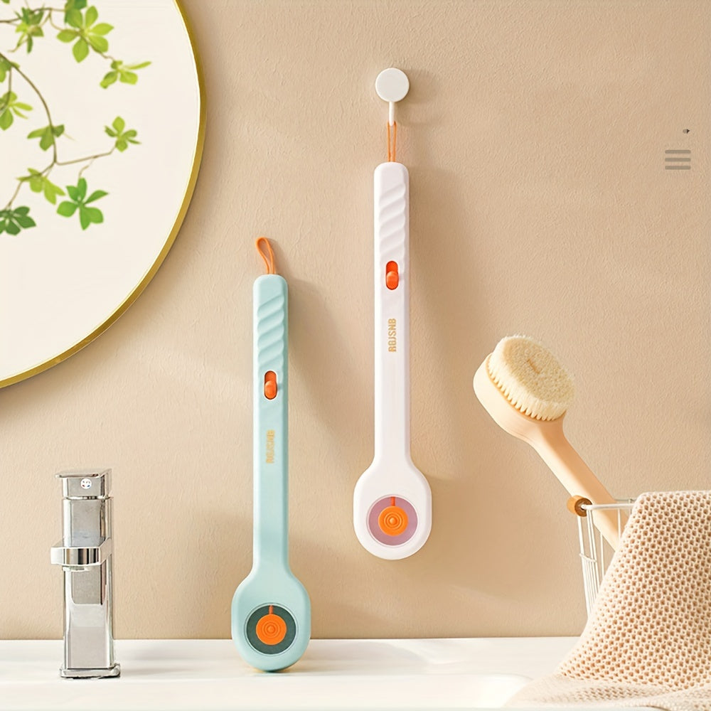 Infusion Bath Brush, Push-and-Pull Infusion Bath Brush, Massage Soft Hair Long Handle Bath Back Brush, Bath Ball Mud Rub Back Brush, Body Wash, Press Infusion, Massage Without Asking for Help