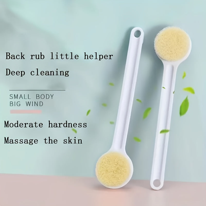 1pc Long Handle Bath Brush with Extended Reach - Soft Bristles Back Scrubber for Women, Non-Slip Grip Shower/Bathtub Brush - Ideal for Hard-to-Reach Areas, Back, Arms, Legs - Bathroom Essentials for Adults