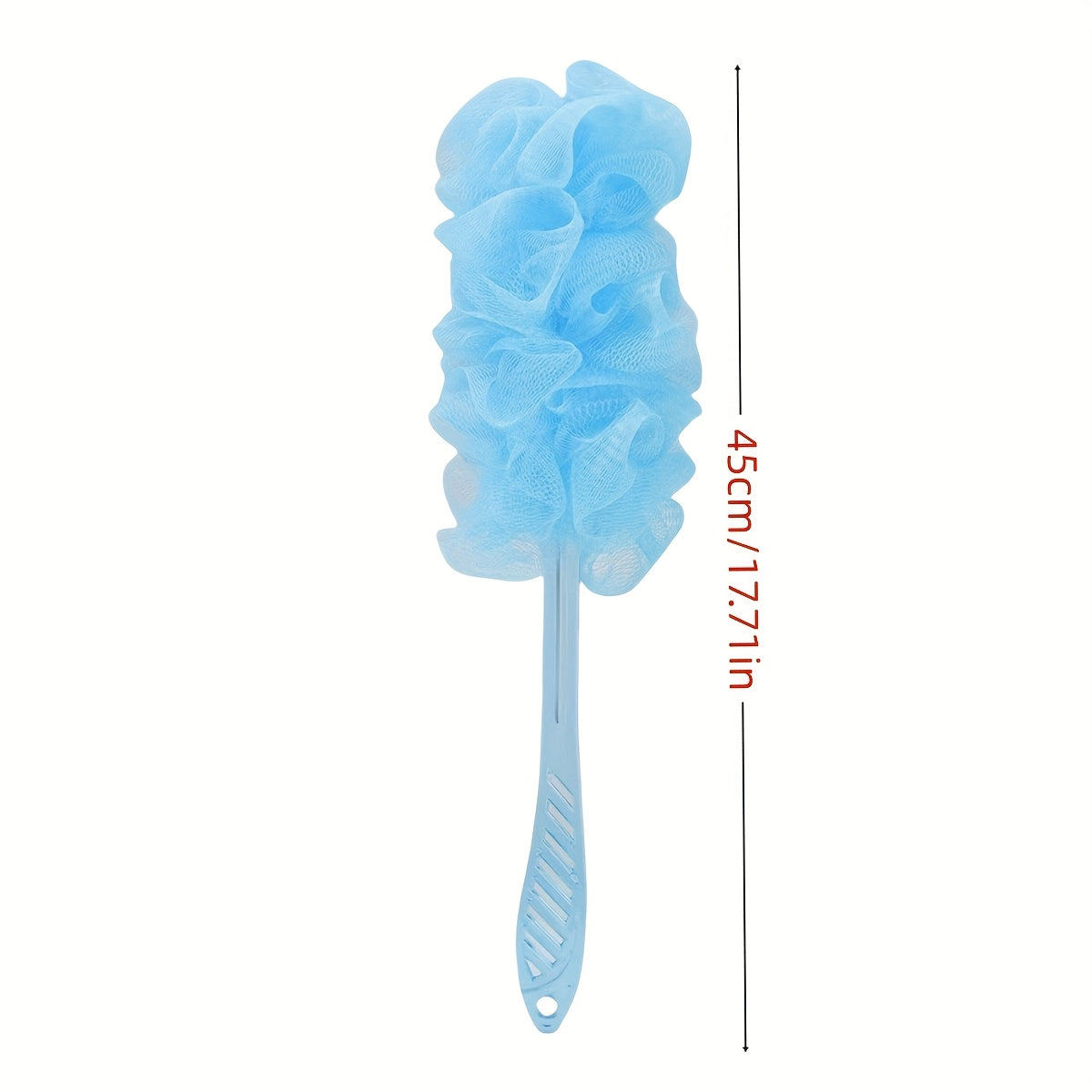 1pc Long Handle Bath Massager with Soft Flower Head - Pastel Colors (Pink, Blue, Green, Yellow, Purple) - Extended Reach Back Scratcher for Men & Women, Manual Body Rub Tool for Spa & Home Use, No Batteries/Electricity, Durable Bath Accessory, Fluffy