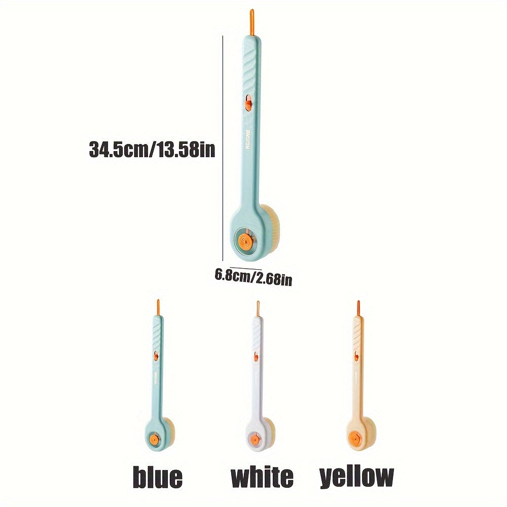 Infusion Bath Brush, Push-and-Pull Infusion Bath Brush, Massage Soft Hair Long Handle Bath Back Brush, Bath Ball Mud Rub Back Brush, Body Wash, Press Infusion, Massage Without Asking for Help