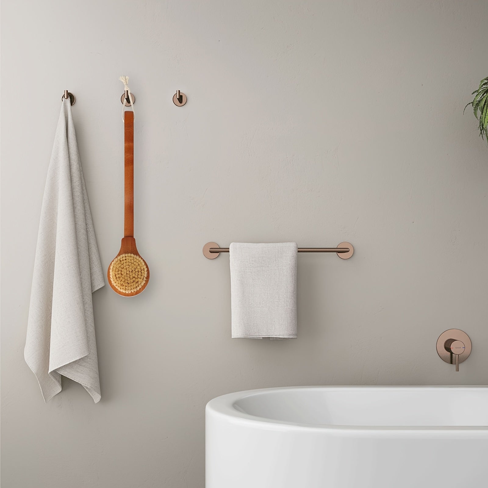 Long Handle Bath Brush with Natural Bamboo Bristles & Slip-Resistant Grip - Exfoliating Body Scrubber for Back, Legs, Hard-to-Reach Areas, Gentle Exfoliation, Ergonomic Design, Wet/Dry Use, Spa & Home Shower Essentials, Daily Exfoliation, Decorative
