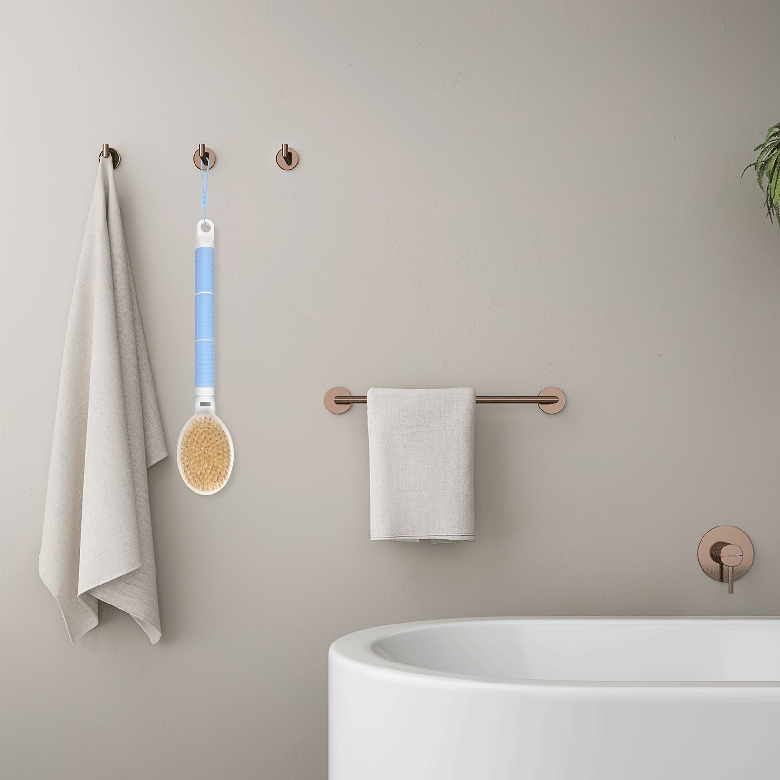 Long Handle Soft Bath Brush, Adjustable Telescopic Shower Brush, Ergonomic Back Scrubber for Body, Deep Cleaning And Light Beige Care, Ideal for Bathroom & Travel Use, Bath Brush Two Side, Body Brush for Shower, Shower Sponge with Handle, Shower Scrub,